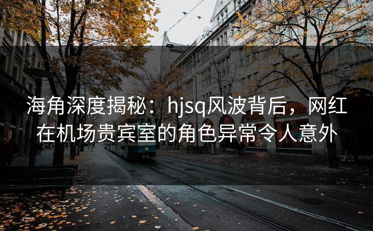 海角深度揭秘：hjsq风波背后，网红在机场贵宾室的角色异常令人意外
