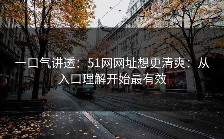 一口气讲透：51网网址想更清爽：从入口理解开始最有效